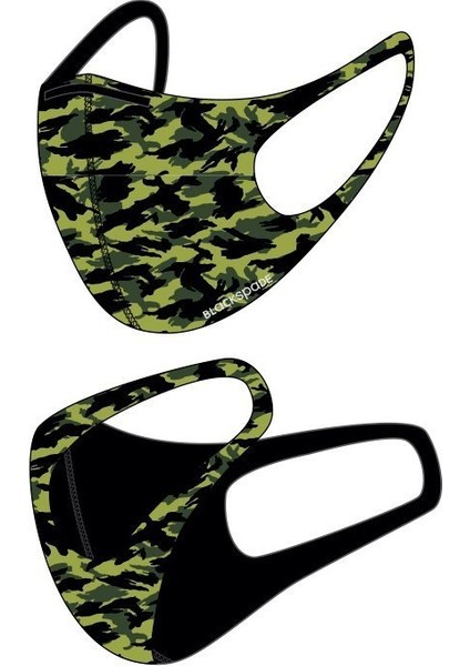 Blackspade Çocuk Koruyucu Maske Yeşil Kamo S2