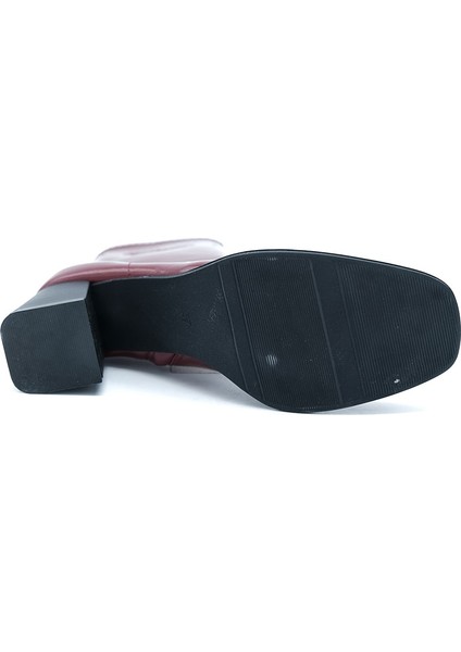 Streç Kadın Bot 02-621 Bordo Rugan modelleri