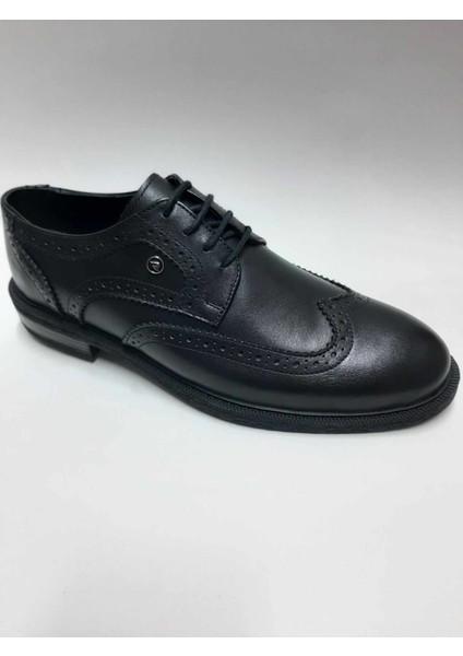 Hakiki Deri Moliere Model Siyah Bağcıklı Kauçuk Taban Erkek Ayakkabı C-822304RW fiyatları