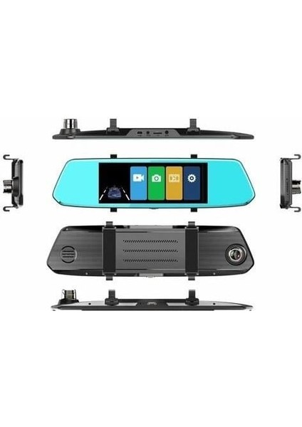 GO-800F Araç Içi Ayna Tipi Kamera 7" Ekranlı