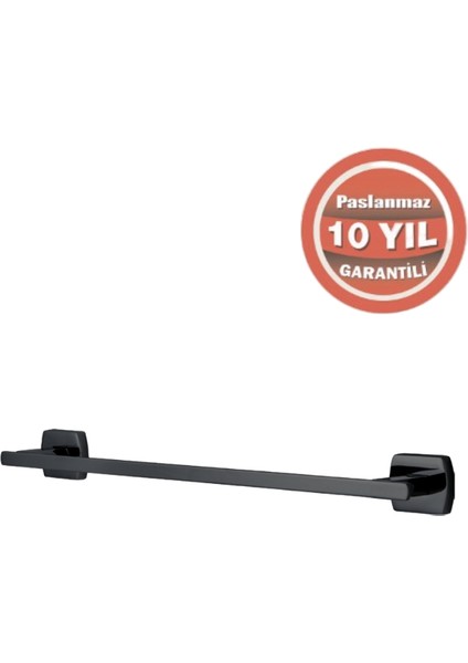 Paslanmaz Pirinç Milano Uzun Havluluk 60CM Mat Siyah
