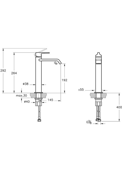 Suit Lavabo Bataryası Krom A42814