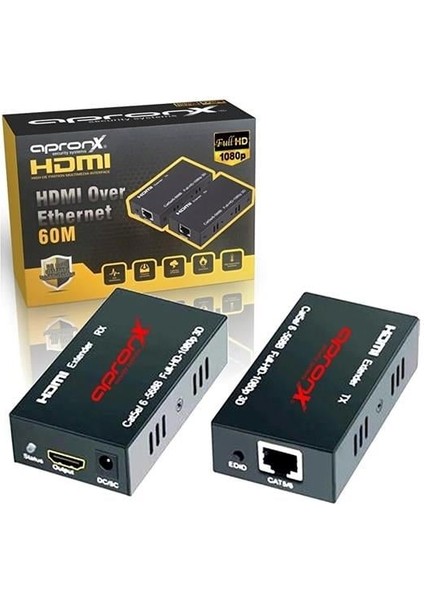 APX-60M CAT5E/CAT6 60M Fullhd 1080P 3D HDMI Extender