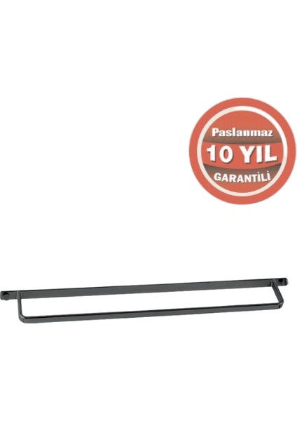 Paslanmaz Pirinç Mercan Uzun Havluluk 50CM Mat Siyah modelleri