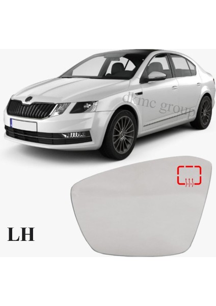 OCTAVİA SEDAN 2017-2020 MODEL ARASI UYUMLU SOL SÜRÜCÜ TARAFI DIŞ AYNA CAMI ELEKTRİKLİ ISITMALI