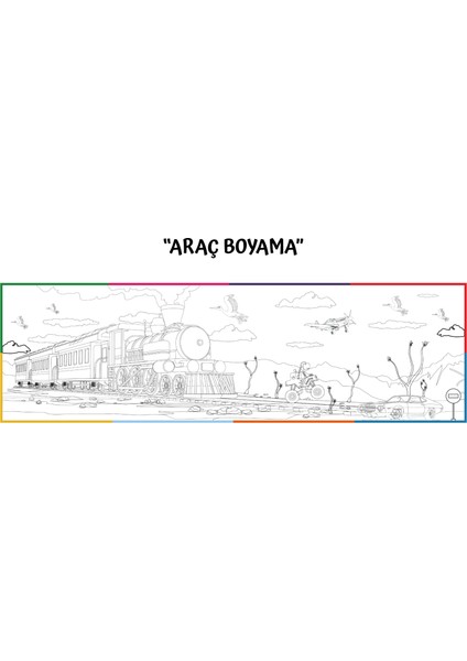 Statik Kağıt Doya Doya Boyama (Araç) 100 cm x 335 cm 10