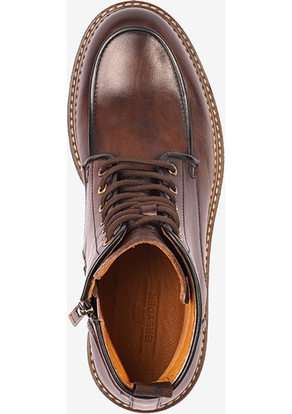 Erkek Kahverengi Hakiki Deri Günlük Bot 4K1UB17960 fırsatları