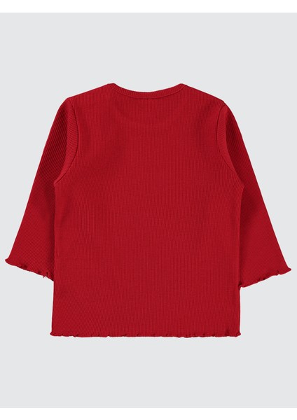 Kız Bebek Sweatshirt 6-18 Ay Kırmızı