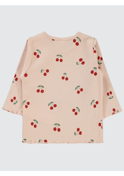 Kız Bebek Sweatshirt 6-18 Ay Pudra fiyatları