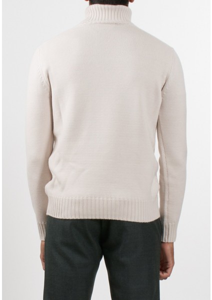 Balıkçı Yaka Slim Fit Kırık Beyaz Erkek Kazak AU-7031G Turtle Neck fırsatları