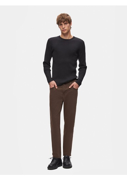 Erkek Sawyer Y Dar Paça Orta Bel Jean Pantolon