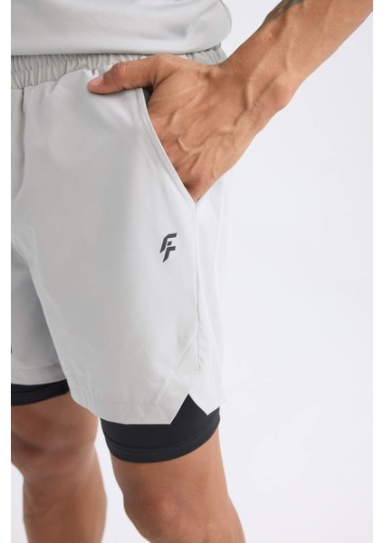 DefactoFit Slim Fit Dar Kesim Sporcu Dokuma Şort Z2147AZ25SP