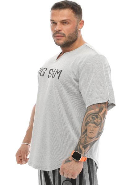Oversize Bodybuilding Rag Top T-Shirt Big Sam 3332 fırsatları