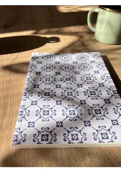 Tanıtım Amerikan Ciltli, A5 Çizgili Defter, 64 Yaprak, 90 Gr. Ivory Kağıt, 6 Farklı Kapak Tasarımı, Ofis Için Ideal, Planlayıcı (Mediterranean Pattern Kapak Tasarımı I)