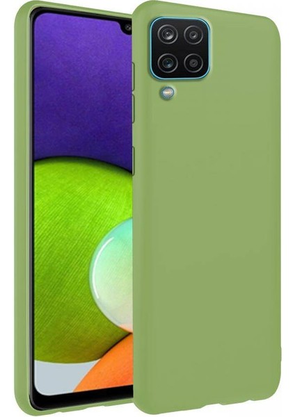 Samsung Galaxy A22 4G İnce Mat Silikon Kılıf Yeşil