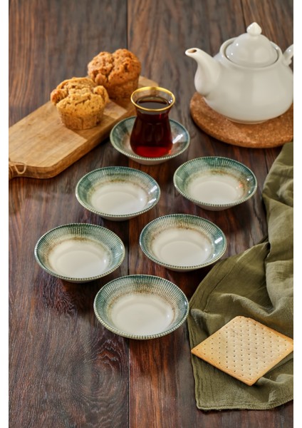 6'lı Çay Tabağı Seti | 6 Farklı Şık Desen | Dayanıklı ve Modern Tasarım