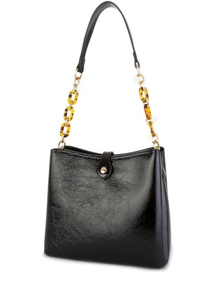 Vera Çanta Nas Bag Kadın El ve Omuz Çanta Siyah Düz Rugan fiyatları