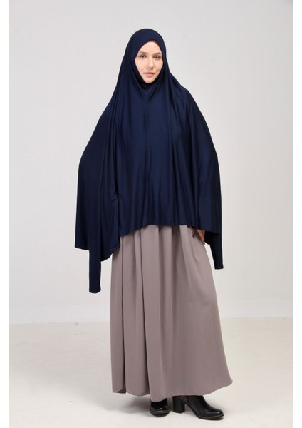Manolyaşal Pratik Eşarp Standart Beden Peçeli 5xl Sufle - Lacivert