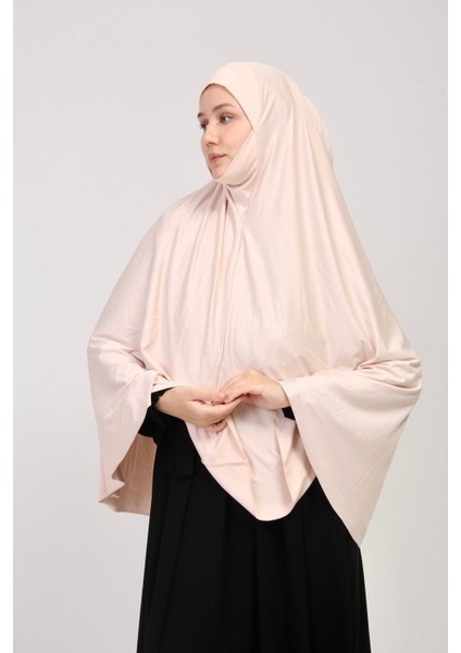 Manolyaşal Pratik Eşarp Standart Beden Peçeli 5xl Sufle - Pudra