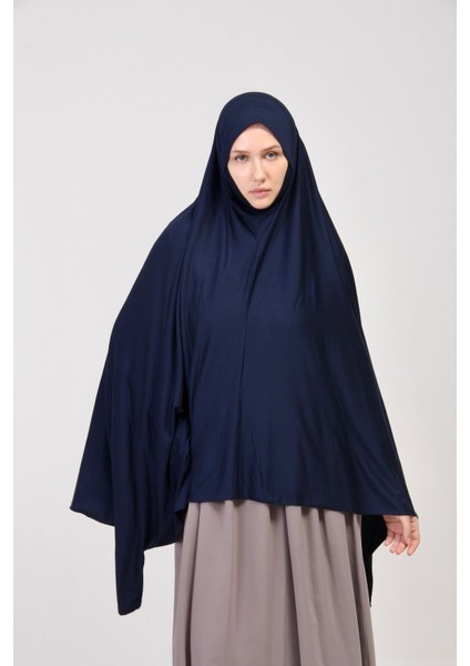 Manolyaşal Pratik Eşarp Standart Beden Peçeli 5xl Sufle - Lacivert
