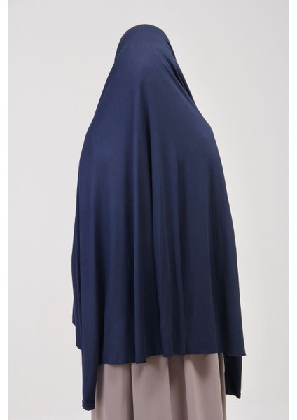 Manolyaşal Pratik Eşarp Standart Beden Peçeli 5xl Sufle - Lacivert