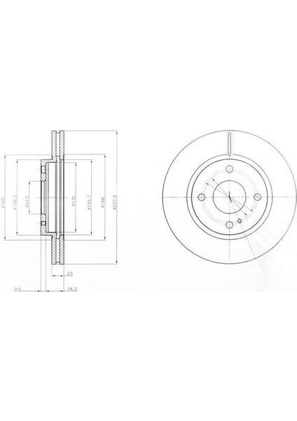 BG4170C Ön Fren Disk Aynası Fiesta Vı 1.0 1.25 1.4tdcı 1.5tdcı 1.6tdcı 08-Ka 18-Hava Soğutmalı Ölçü 258X23X4DLHAVALI 8V511125AC