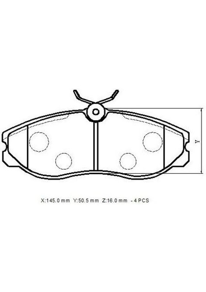 -10412-30201 Fren Balata Takımı Ön Sımlı Vanetta LD23 1996-TERRANO 93-Maverick 93- 1203933