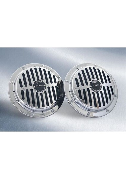 0986AH0203 Dıdıt Korna 12V 50W 325 400Hz Çap 156MM 110DB Krom Set 0986AH0203