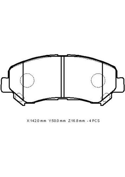 Ioto -10401-30201 Fren Balata Takımı Ön Sımlı Nissan Qashqai 2007-X-TRAIL Iı 2007-2013 Renault Kadjar Megane 2015-SUZUKI Kızazhı 2010- 5581057L00
