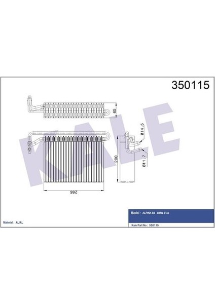 350115 Evaporator Bmw E46 X3 E82 64118372772