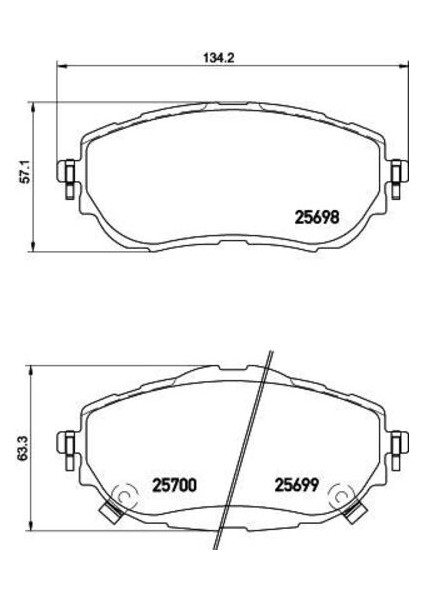 -10102-30201 Fren Balata Takımı Ön Sımlı Corolla 2013-/ Auris 2013- 2569801