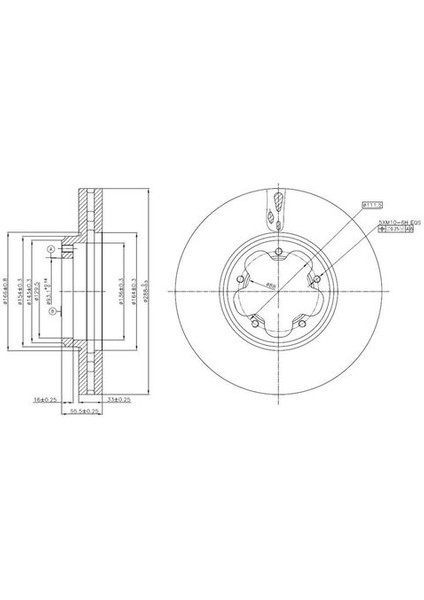 50415 Fren Disk Ön Hava Kanallı 288-5 Transit Custom V362 13 BK211125BD