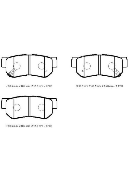 -10213-30203 Fren Balata Takımı Arka Sımlı GETZ-2006-SPORTAGE 2004-TUCSON 2004-ELANTRA 2004-SONATA 2001-IX20 2010- 583021FA50