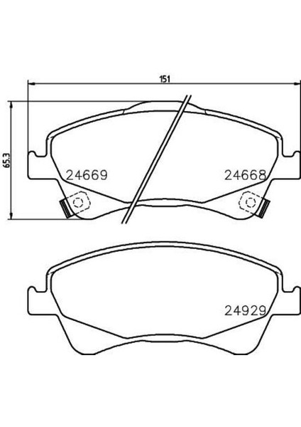 -10105-30203 Fren Balata Takımı Ön Sımlı Avensis 2010- 04465-02190