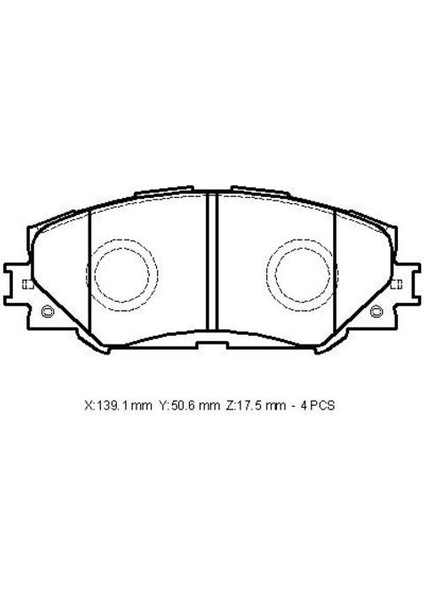 -10101-30210 Fren Balata Takımı Ön Sımlı Corolla 1.4VVTI 2007-AURIS 1.4/ 1.6 Vvtı 2007- 26296AE140