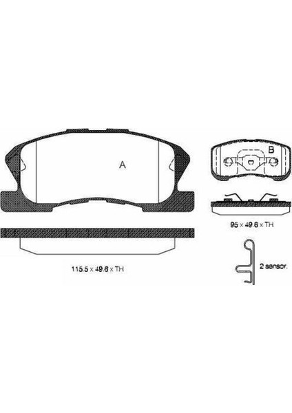 -11303-30201 Fren Balata Takımı Ön Sımlı Sirion 1998-YRV 2000-CUORE 1998- 449197201000