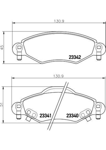-10103-30201 Fren Balata Takımı Ön Sımlı Yaris 2001-2005 BP1350