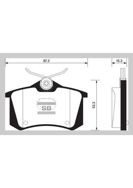 SP1391 Arka Balata Megane Iı-Laguna-Golf Iıı-Iv-Passat III-POLO-C3-C4-P307-AUDI A3 87X52.9X15MM GDB1416-GDB1587 1343514