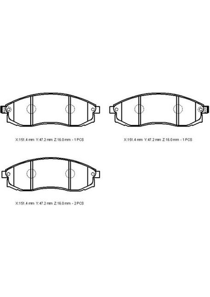 -10601-30204 Fren Balata Takımı Ön Sımlı L200 2.5 4WD 2002- MN102617
