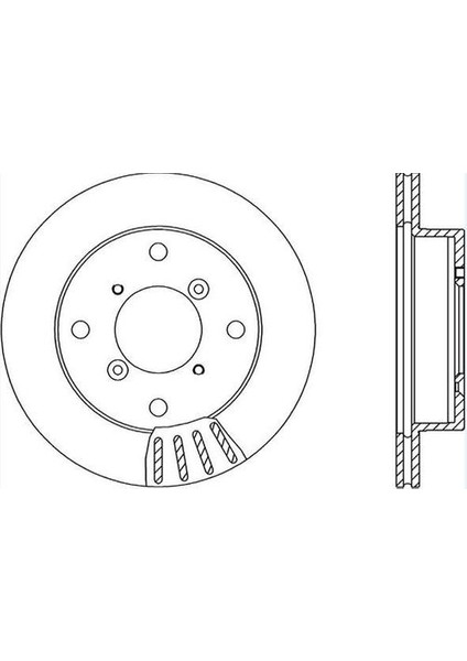 50344 Fren Disk Ön Hava Kanallı 231-4 Suzuki Swift 90-02-Suzuki Alto 93-01 5531180F02