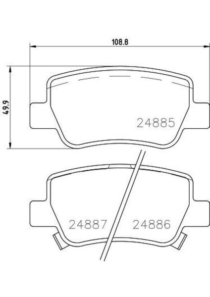 -10105-30204 Fren Balata Takımı Arka Sımlı Avensis 2010- 044650F010