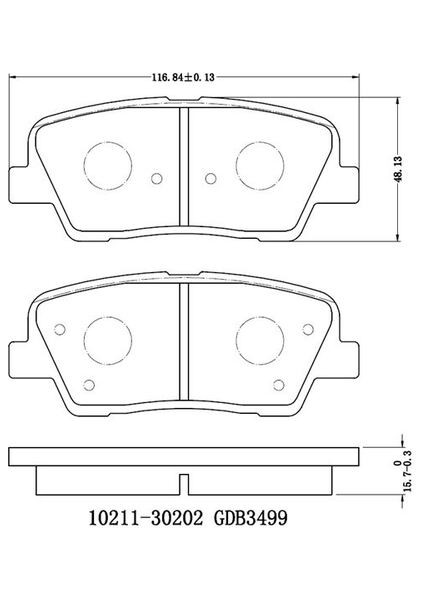-10211-30202 Fren Balata Takımı Arka Sımlı Santa Fe 2006-SORENTO 2007-2009 2.5 Crdı Ssangyong Kyron 2.0 2008-REXTON 2.7 2006- 58302-0WA00