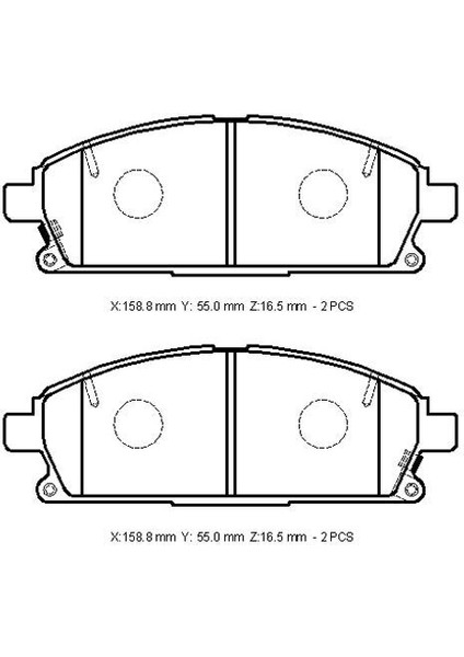 -10404-30201 Fren Balata Takımı Ön Sımlı X-Trail 2.0/2.2/2.5 2001-PATHFINDER 3.0/ 3.5 1997- 5682028200