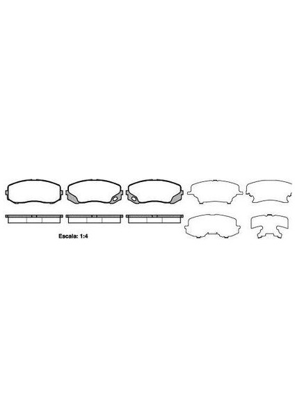 94054 Ön Fren Disk Balata Mitsubishi Fuso Canter 3.0dt 3.9dt 4.9dt FE711 FE730 06-9 MK528945