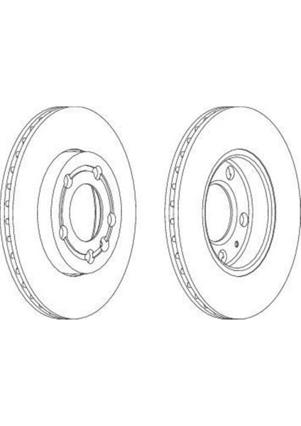DDF1164 Ön Fren Aynası Disk Havalı Fabia 1.0 1.2 12 99-Polo 9n 1.2 1.4 16V 1.9 Sdı 10 01- 6Q0615301