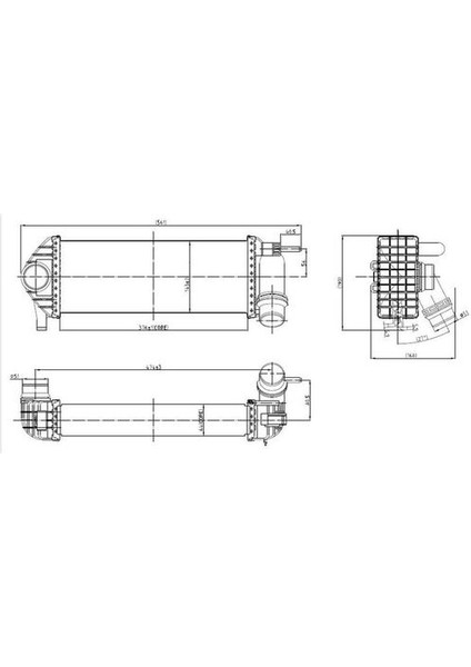 IRN502065 Intercooler Brazing Intercooler A M 375X145X65 Kango Iı 1.5 Dcı 1.2 Tce 08 96308 144961489R
