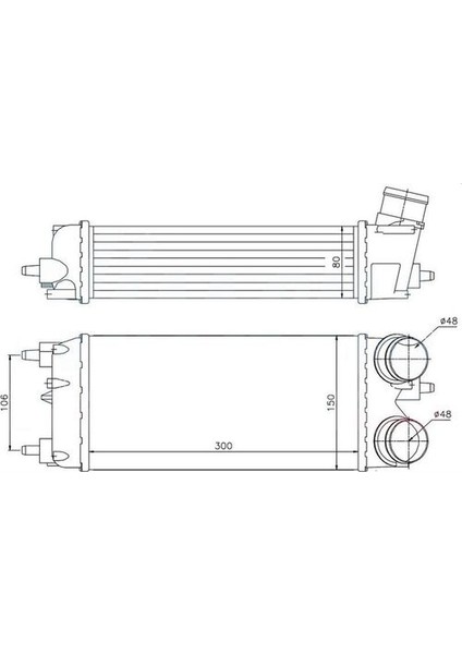 IFR502080 Intercooler Brazing Intercooler A M 300X150X80 Fiesta 1.5tdcı-1.6tdcı 12 Courier 1.6tdcı 2014 96553-AV219L440-AA187862 1722903