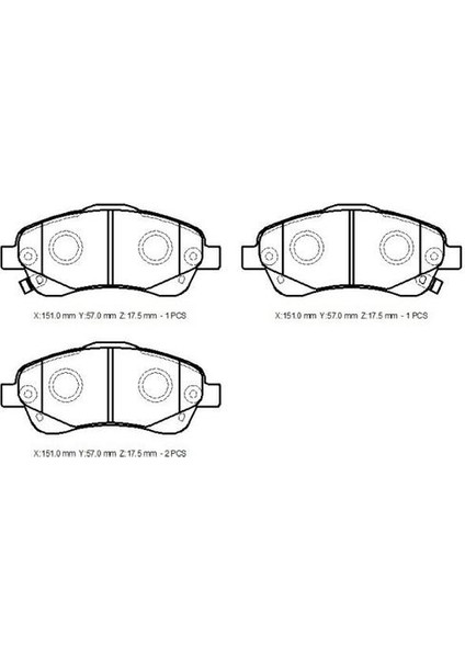 -10105-30201 Fren Balata Takımı Ön Sımlı Avensis 1.8/2.0/2.4 2003- 2376802