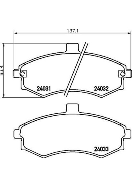Ioto -10212-30202 Fren Balata Takımı Ön Sımlı Elantra 2000-SONATA 1996-MATRIX 2002- 5810117A10