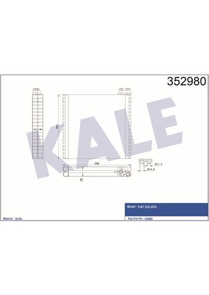 352980 Evaporator Ducato 2.2 2.3 3.0 06-221X240X37 77364087
